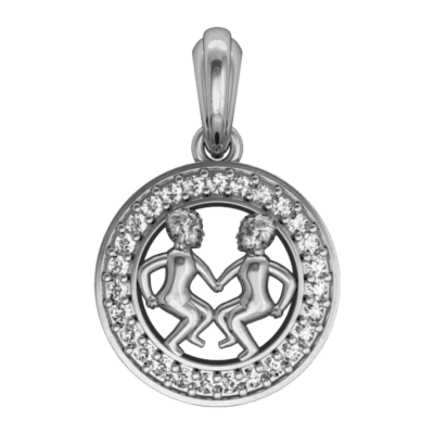Gemini Charm in silver